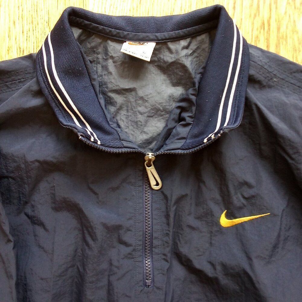 Vintage 90s Nike Spell Out Pullover Windbreaker Jacket Back Hit